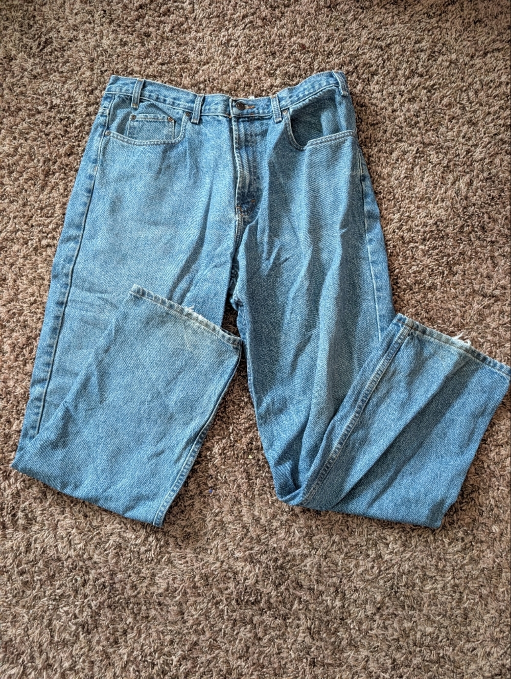 Classic Light Blue Denim Boyfriend Jeans Size 36×32